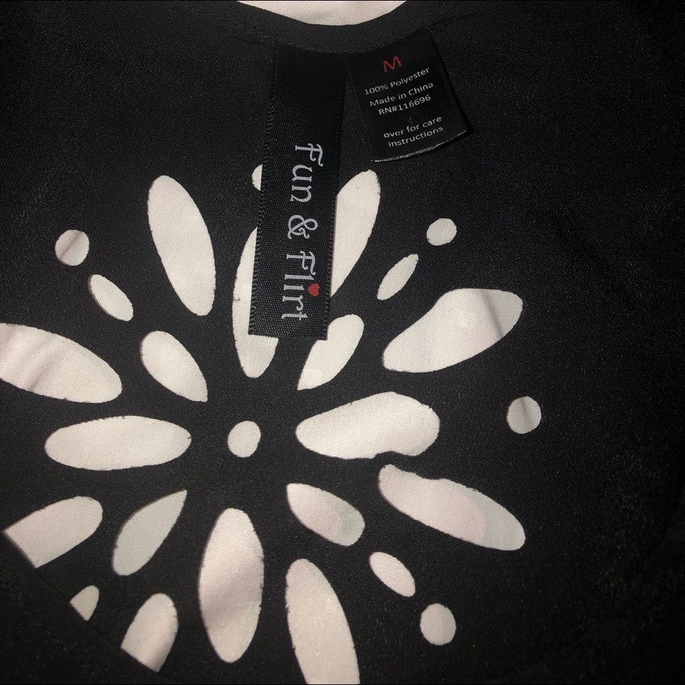 Black blouse with cut outs